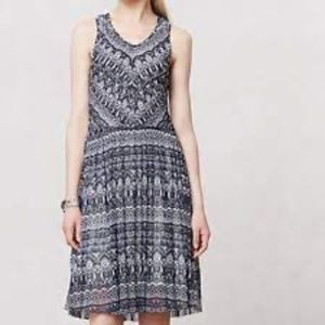 Black Patterned Vera Dress by Weston Wear for Anthropologie size XL